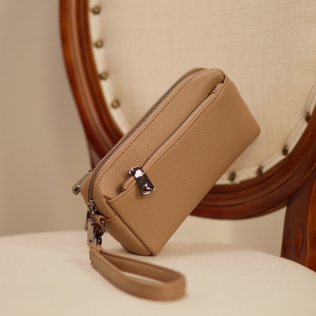 RION Ví Cầm Tay CARINA Mini Da PU Cao Cấp Mềm Mại Kích Thước 18x5x11 Phù Hợp Nhiều Phong Cách Thời Trang VNK18