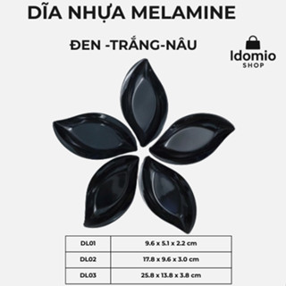 Dĩa Nhựa Melamine Hình Lá Nhiều Màu