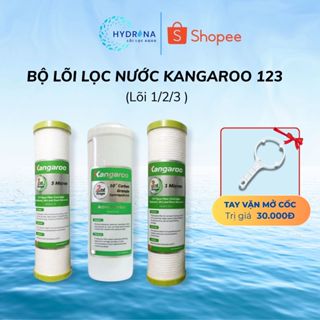 Combo 3 lõi lọc nước Kangaroo số 123 lõi số 1 PP 5 Micron – lõi số 2 than hoạt tính – lõi số 3 PP 1 Micron