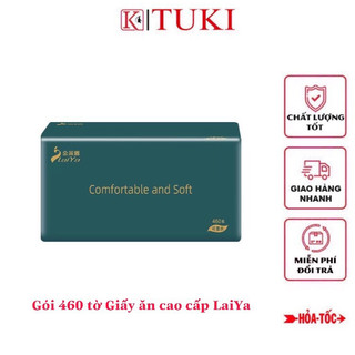 Combo 3 Gói 460 tờ Giấy ăn cao cấp LaiYa siêu to - siêu dai, mềm mịn