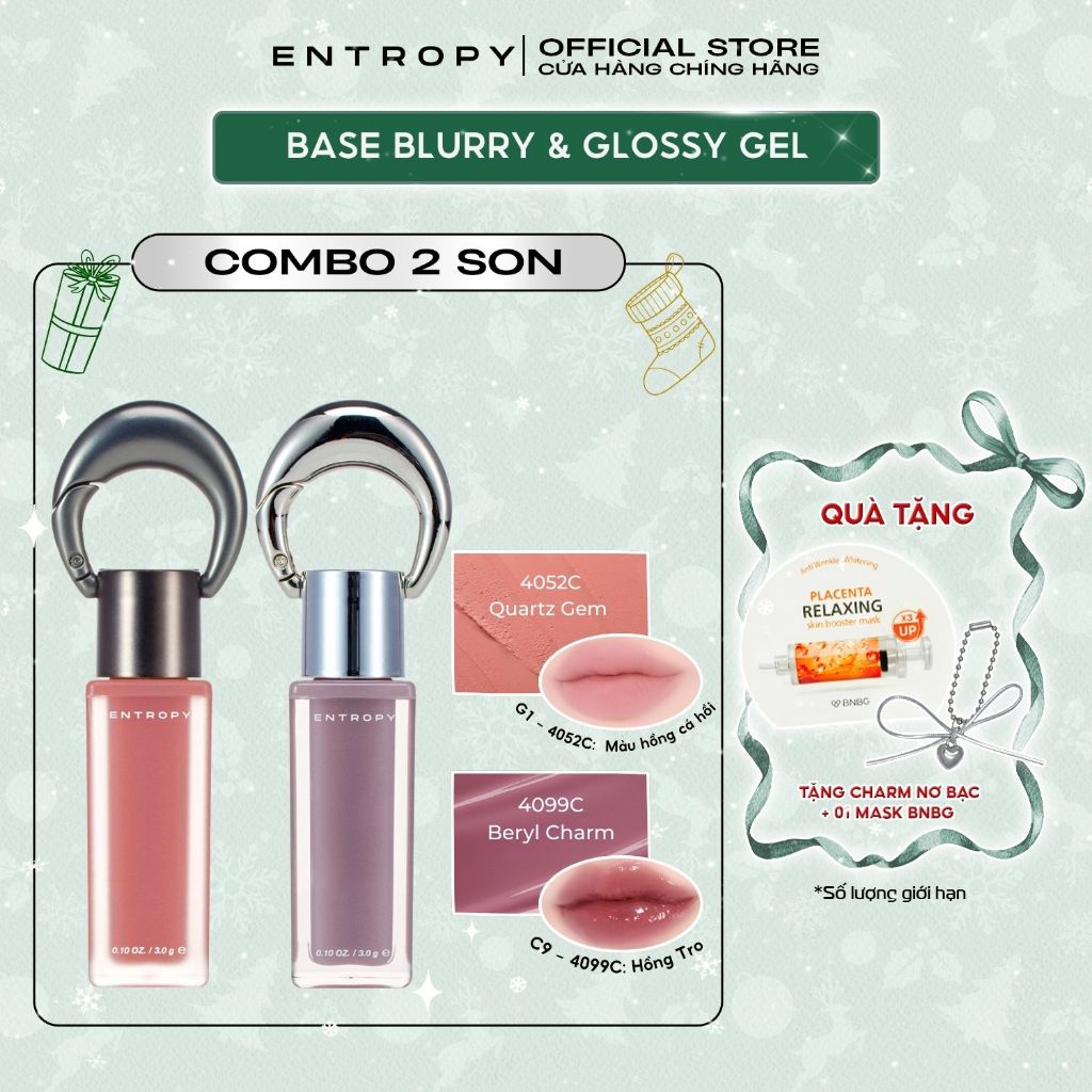 COMBO 2 Cool Tone 4052C- Quartz Gem & 4099C- Beryl Charm Entropy Son Charm Tint 3.0g x2