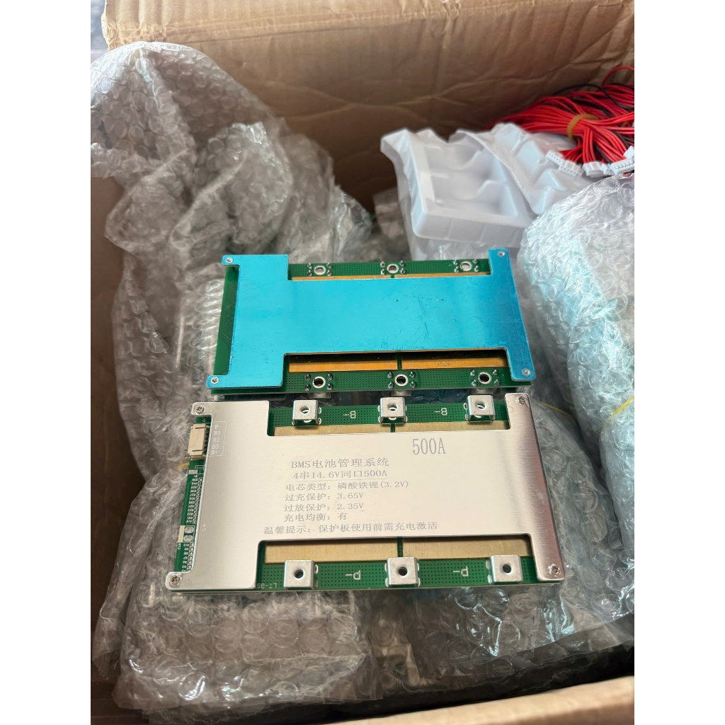 Mạch BMS 4S 500A Cao Cấp Pin Sắt ( LifePo4 ) dòng xả tức thời 1600A , mạch đề máy công suất lớn