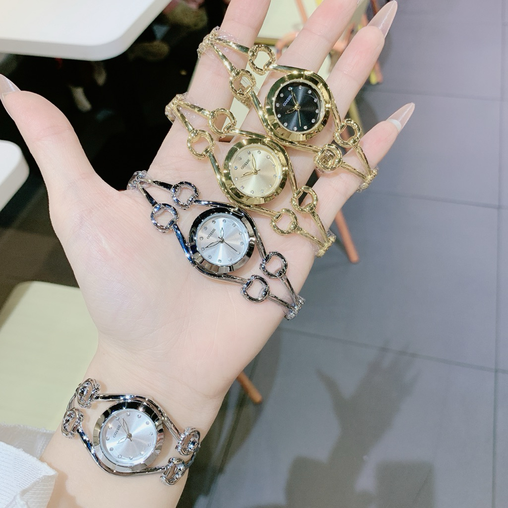 Đồng Hồ Nữ Gossie Lắc Gu Titan Mạ Gương Sang Trọng