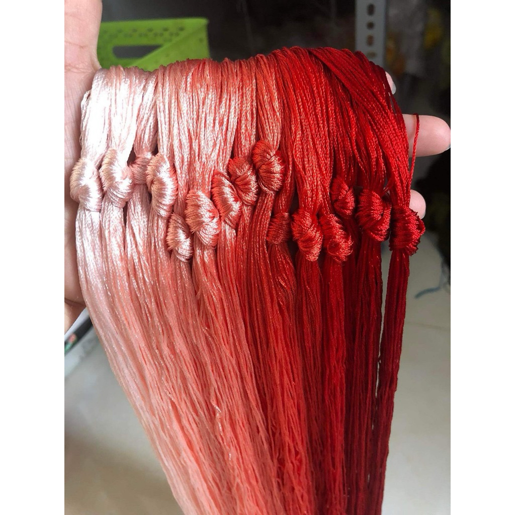 chỉ tơ bóng màu ngói tươi 150g-120k