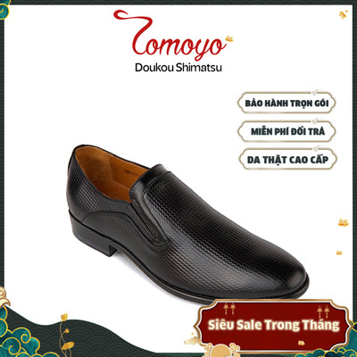 SIÊU SALE 8.8-Giày Tây Nam Không Dây Vân Sọc Tomoyo TMN10201
