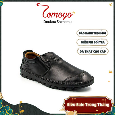 SIÊU SALE 8.8-Giày Da Nam Đế May Siêu Êm Tomoyo TMN20801