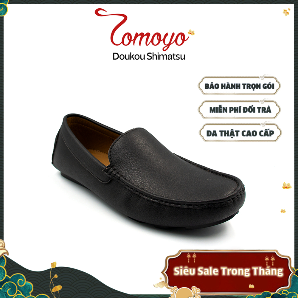 [SIÊU SALE THÁNG 4]-Giày Lười Nam Tomoyo  Da MicroFiber Lót Da Cừu TMN05601