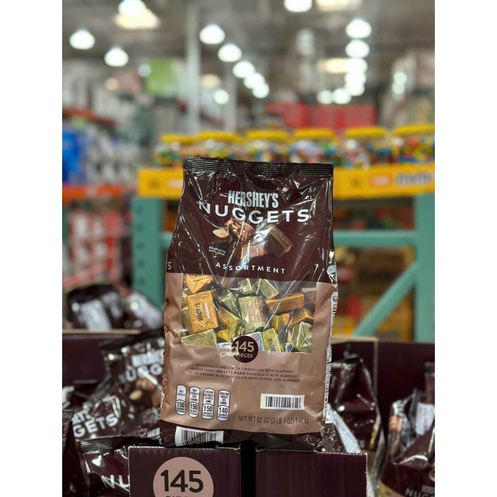Kẹo socola Hersheys Nuggets Kisses của Mỹ bịch to 1.47kg