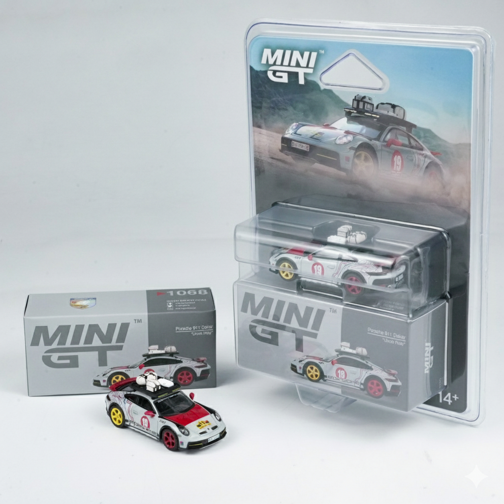 Mô hình xe Porsche 911 Dakar " Uncle Dakar" tỉ lệ 1:64 MiniGT MGT01068