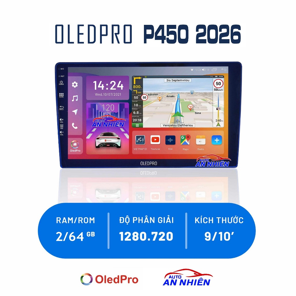 MÀN HÌNH Ô TÔ ANDROID OLEDPRO A5 - P450 , ĐIỀU KHIỂN GIỌNG NÓI , XEM YOUTUBE ẨN , CHỈ ĐƯỜNG GPS