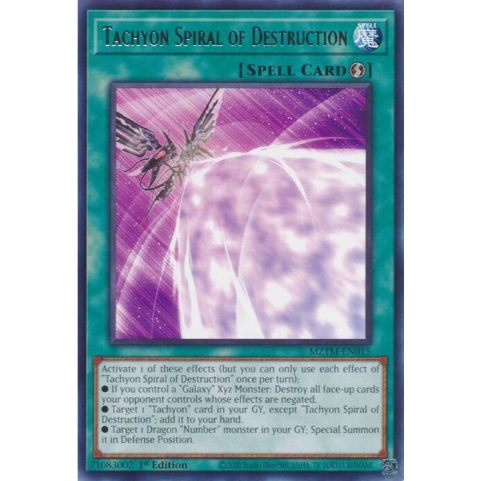 Tachyon Spiral of Destruction - Rare TCG - MZTM-EN015