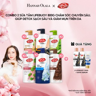   HANNAH LIVESTREAM  Combo 2 Sữa tắm Lifebuoy Thiên nhiên Detox Và Chăm Sóc Chuyên Sâu 800g 
