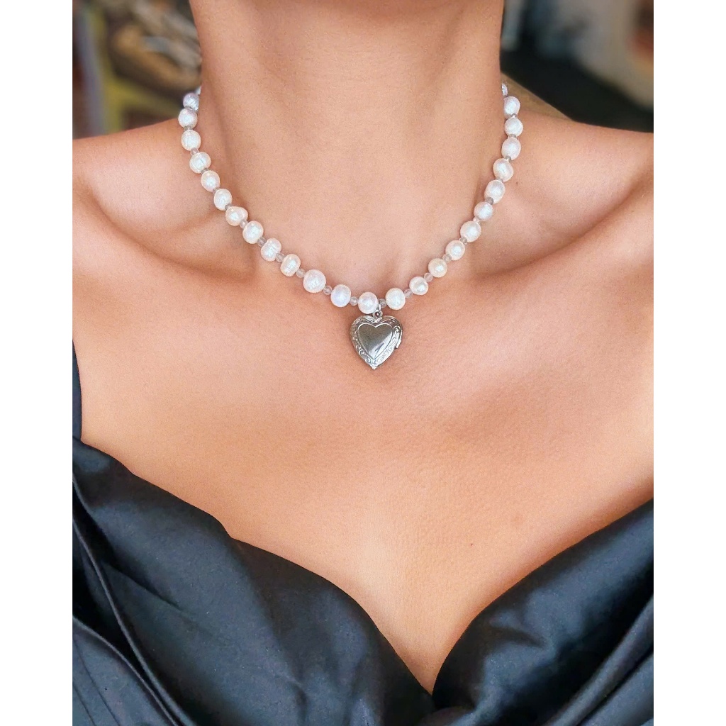 Dây Chuyền Đá Thiên Nhiên Phối NT Nước Ngọt 2ABNORMAL