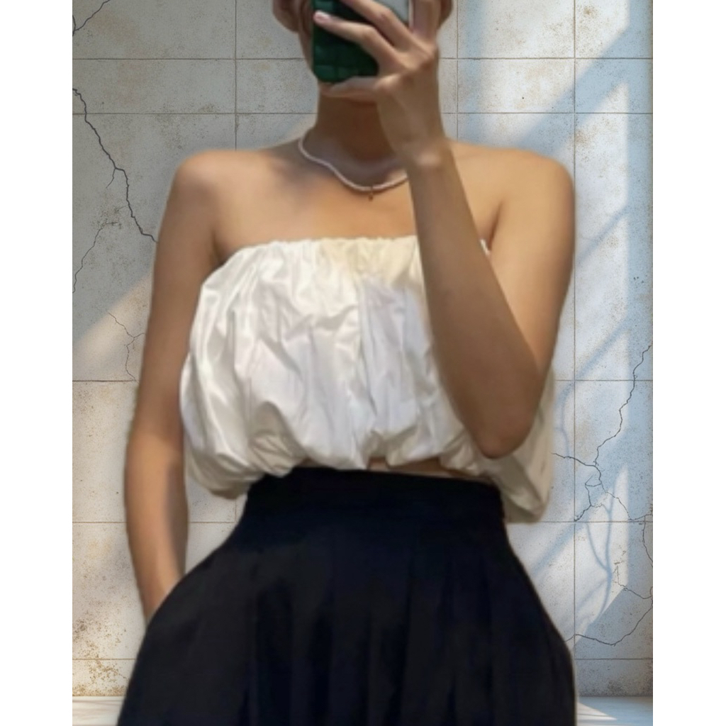 Áo ống croptop bí phồng