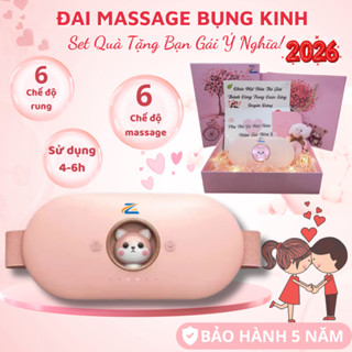 Đai đeo massage chườm ấm giảm đau bụng kinh nguyệt, Máy massage chườm nóng bụng kinh- quà tặng bạn nữ