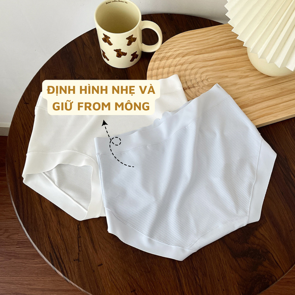 Quần Lót Nữ Đúc Su Cao Cấp Có Lỗ Thoáng Khí, Quần Chip Nữ Cạp Vừa Ôm Dáng Không Lộ Viền L718 | BigBuy360 - bigbuy360.vn