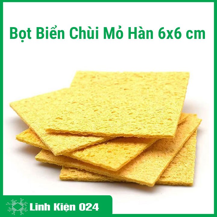 Bọt biển chùi mỏ hàn 6x6 cm (Loại Xịn )