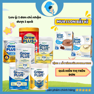  Sữa công thức Nutifood Sweden Grow PLus Bạc  Grow PLus Vàng  Grow Plus đỏ Grow Plus xanh 1+ lon 400g 800g MECAHEO 