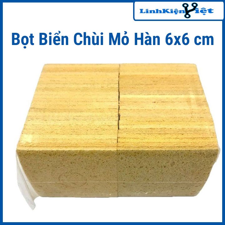 Bọt biển chùi mỏ hàn 6x6 cm (Loại Xịn )