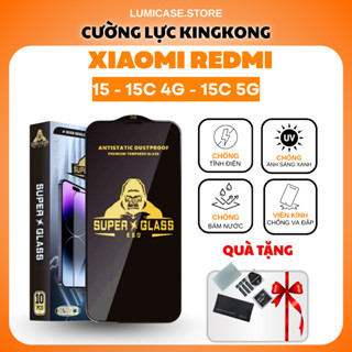 Kính cường lực cho REDMI 15, 15C 4G, 15C 5G Kingkong cao cấp full màn hình, chống xước, chịu lực tốt