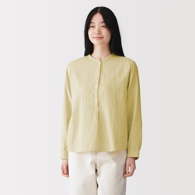 MUJI Áo Blouse Tay Dài Double Gauze Kapok