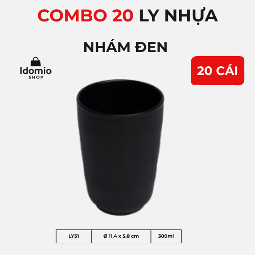 Combo 20 Ly Nhựa Melamine Nhám Đen