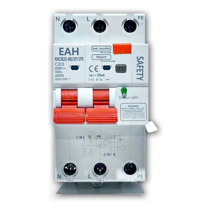 Aptomat chống sốc điện cách ly EAH C80