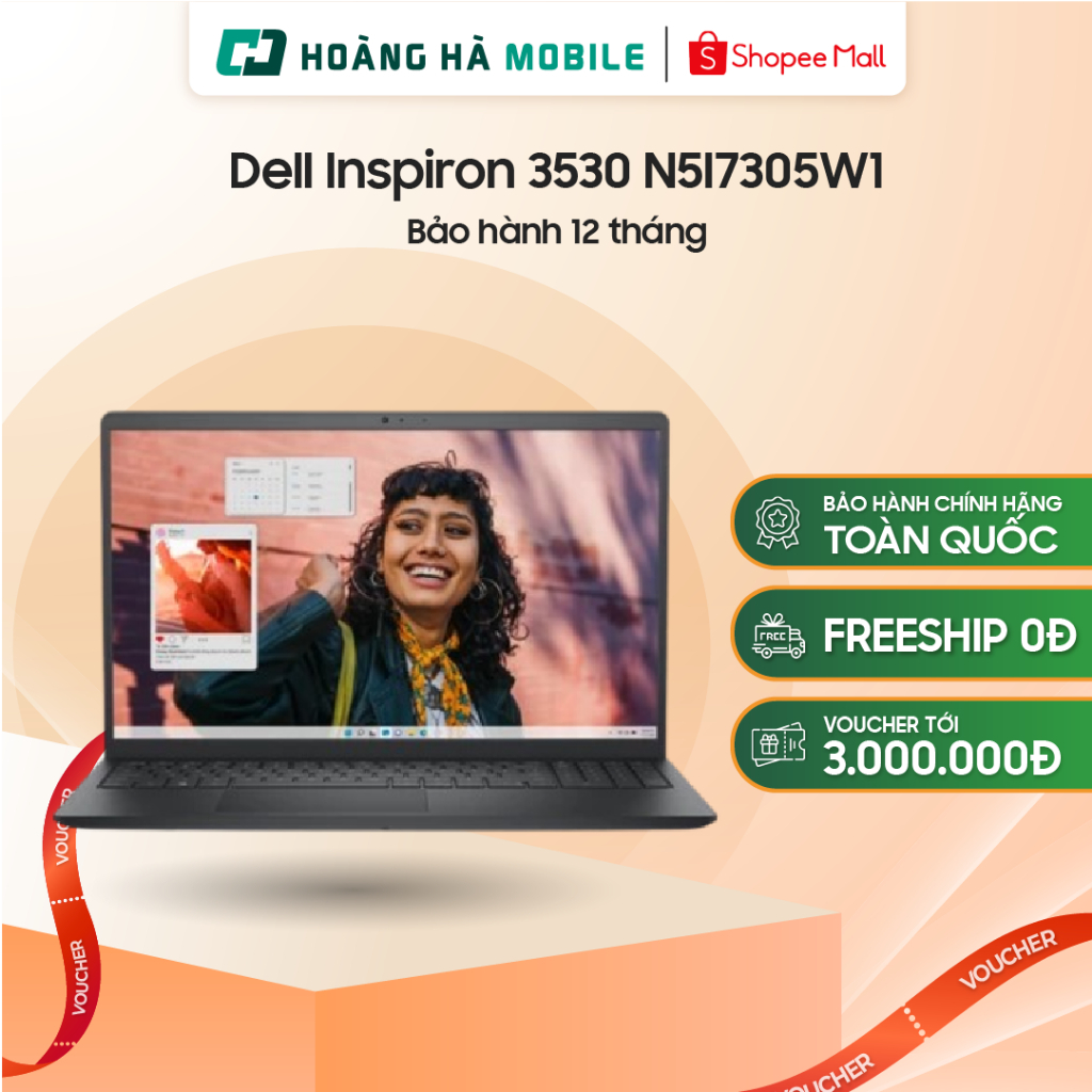 (Livestream độc quyền) Laptop Dell Inspiron 3530 N5I7305W1 i7 1355U/16GB/512GB/ 15.6 inch FHD/ Win 1