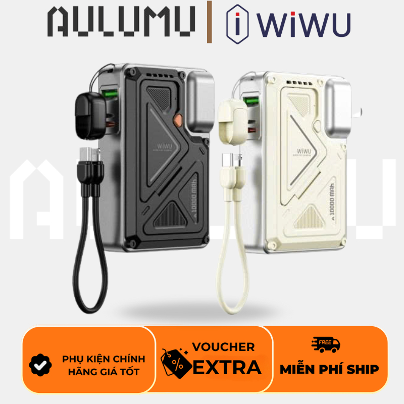 Pin Sạc Dự Phòng WiWU Wi - P057 Sạc Nhanh 35W Sạc Không Dây 15W - 10.000mAh Chính Hãng
