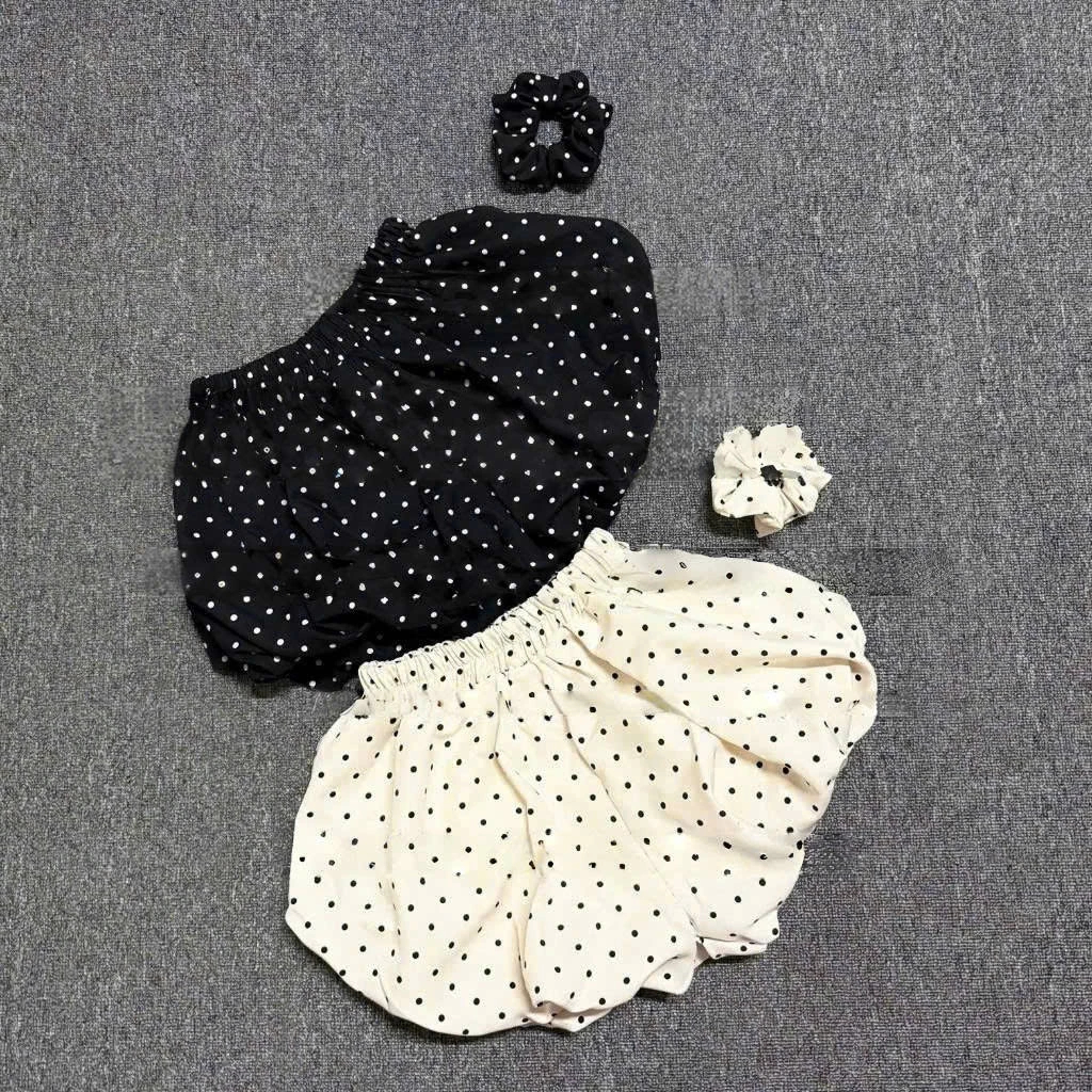 Quần Short Bí Phồng Chấm Bi Dễ Thương Lưng Chun- Trendy 12 Tháng Sáu MA 609 | BigBuy360 - bigbuy360.vn