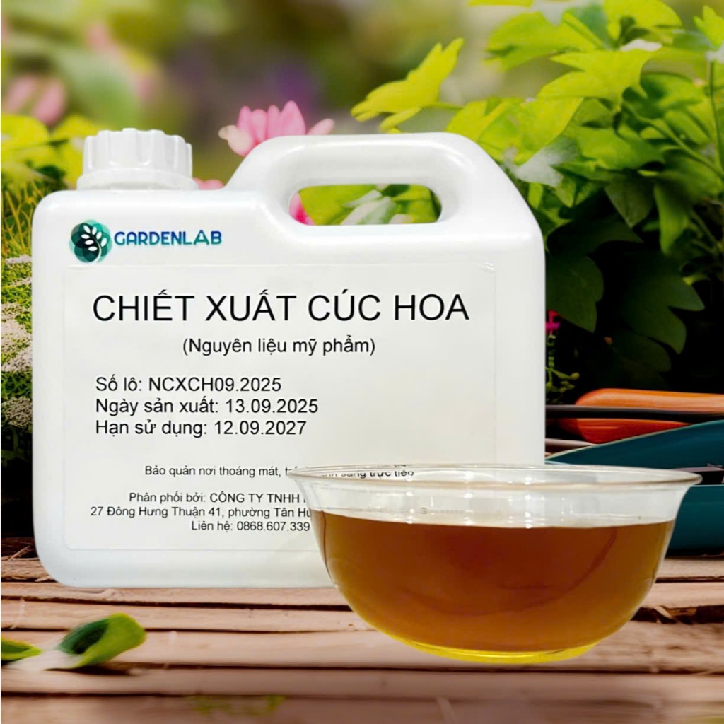 Mẫu thử 50gr - CHIẾT XUẤT CÚC HOA - Nguyên liệu mỹ phẩm - GARDENLAB.VN