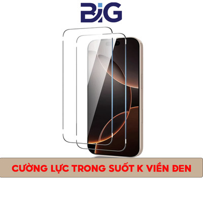 Kính Cường Lực Trong Suốt Không Viền Đen Có Chống Bụi Loa Chống Bụi Cho Các Dòng IP12-13-14-15-16ProMax
