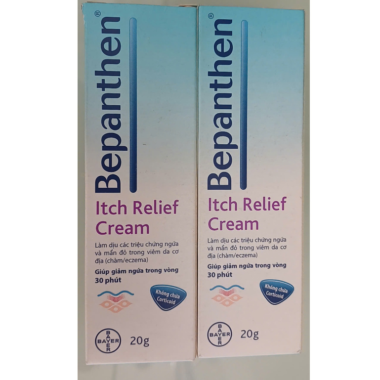 BEPANTHEN Itch Relief Cream BAYER - Kem làm dịu mẩn đỏ trong viêm da cơ địa (Tuýp 20g)