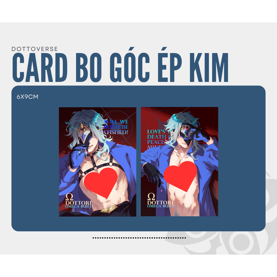 Genshin Impact - Card bo góc ép kim Dottore