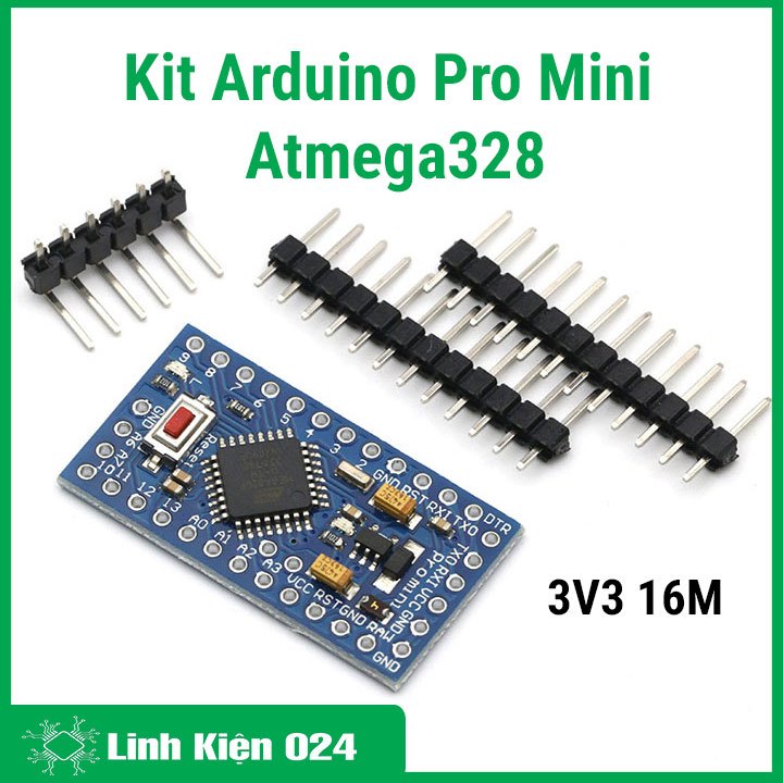 Kit Arduino Pro Mini Atmega328 3V3 16M (BH 06 Tháng)