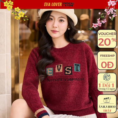 Áo Len Nữ EVST Cao Cấp – Áo Sweater Dệt Kim Form Rộng Thời Trang Thu Đông Hàn Quốc