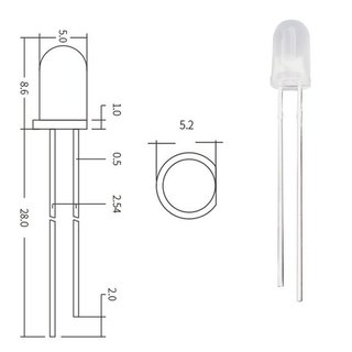 Led Đục Ø5 ( Gói 10 Con)
