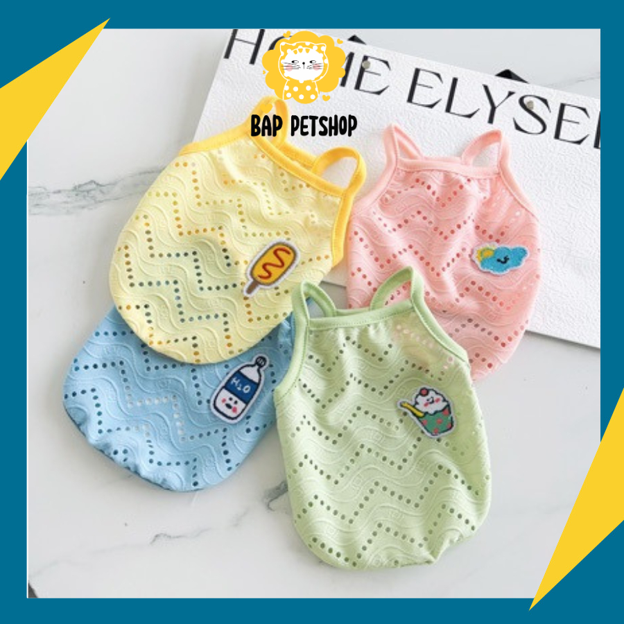 Áo 2 Dây Lưới Mỏng Cho Chó Mèo Nhỏ - Cực Thoáng Khí Đón Hè