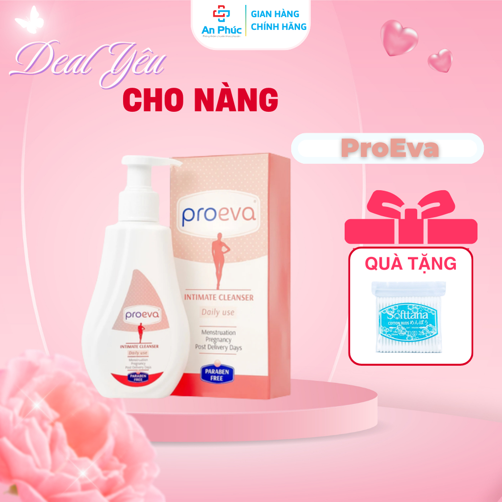 ProEva – Dung Dịch Vệ Sinh Chăm Sóc Vùng Kín Dịu Nhẹ, Ngừa Viêm Hiệu Quả