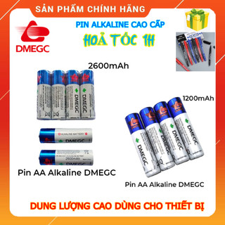 (HoảTốc1h) Combo 2 viên Pin AA AAA Alkaline DMEGC 1.200mah - Dùng cho khóa cửa vân tay, máy đo huyết ap, remote máy lạnh