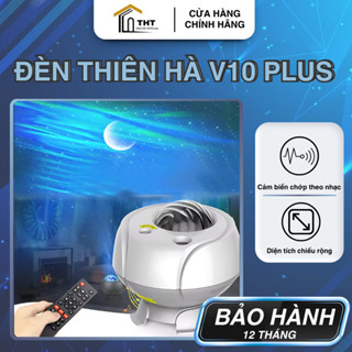  Đèn Thiên Hà V10 Plus Phiên Bản Mới 2025 Điều Khiển Từ Xa Máy Chiếu Trăng Sao Quay 360 Độ Tích Hợp Loa Bluetooth 