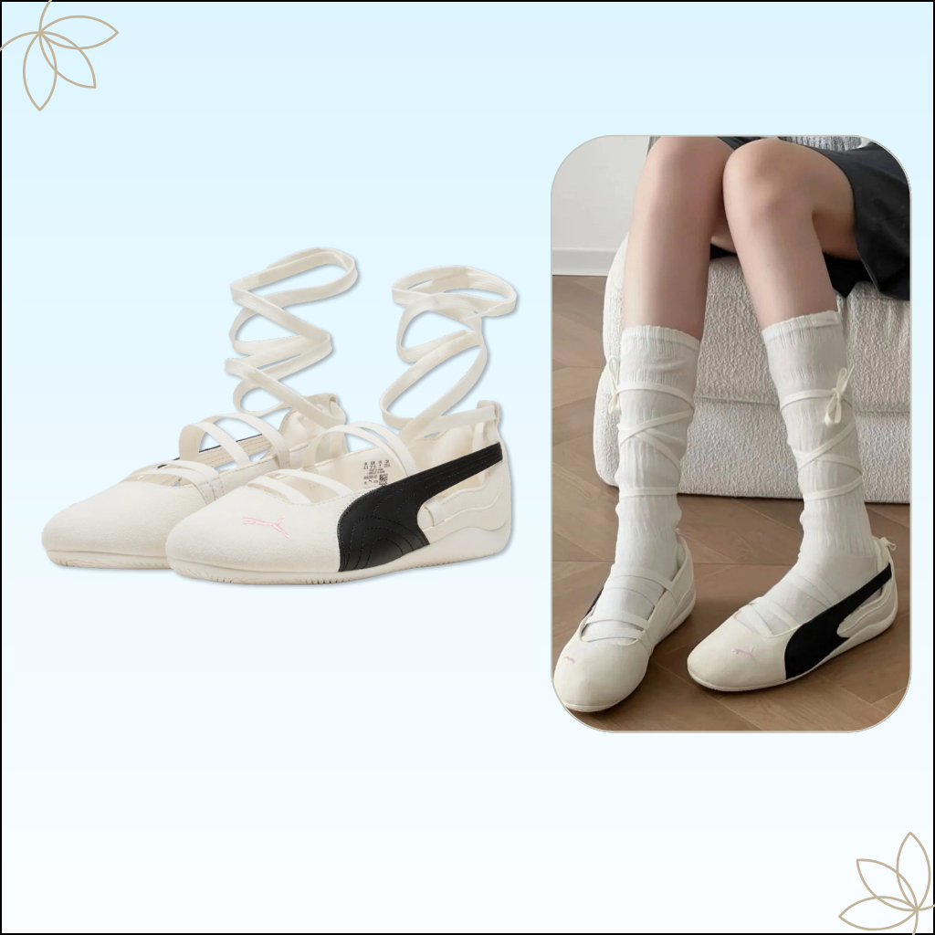 Giày Puma Speedcat Ballet Rosé White 404395-01 – Sneaker Nữ Hồng Trắng Dáng Ôm Mũi Nhọn Thời Trang