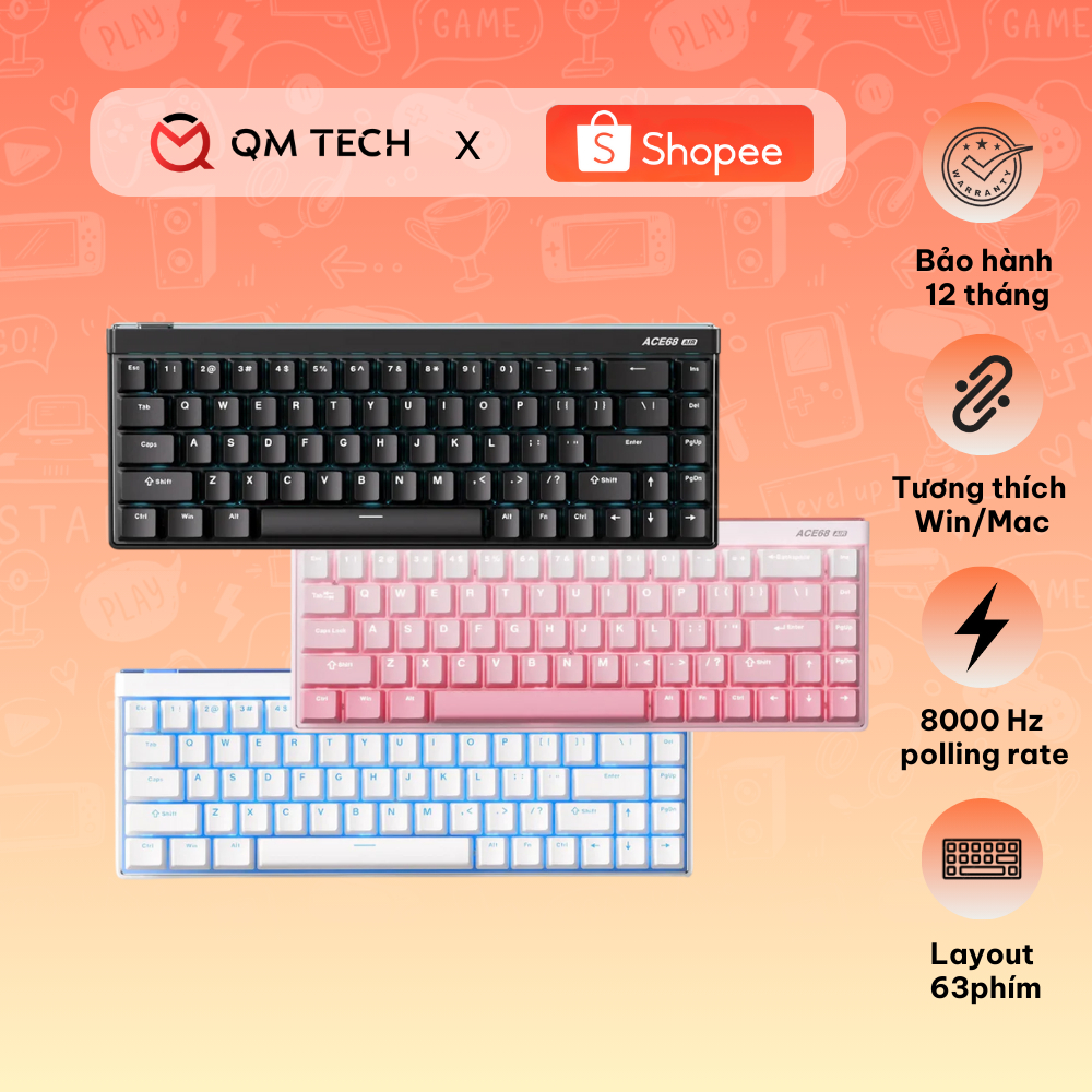 Bàn phím cơ chơi game Rapid Trigger Mchose Ace60 HE / Ace60 He Pro/ Ace68 Air He - QMTECH STORE
