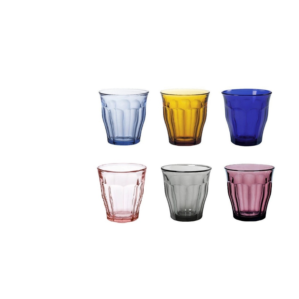 Bộ 6 Ly D1027SF Duralex -Picardie Mix color 250ml Thủy tinh cường lực cao cấp Pháp