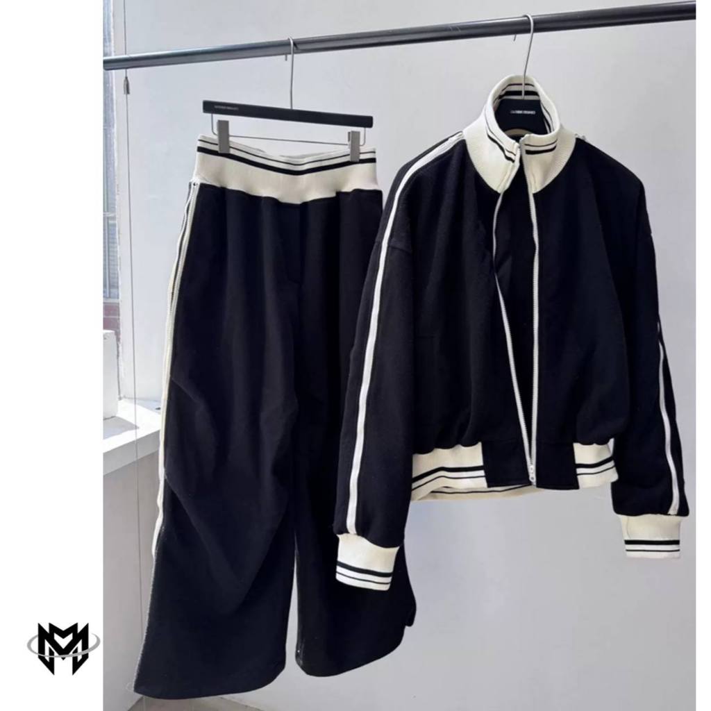 MÃ CỔ LEN B412 -SET bo len dệt/khóa trắng BY Muslano Fashion