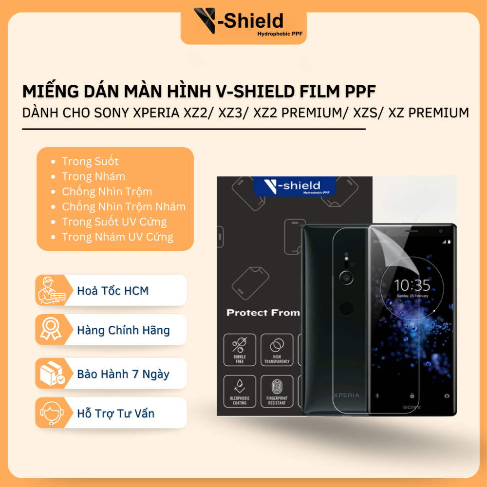 Miếng Dán Màn Hình V-Shield Film Ppf Dành Cho Sony Xperia Xz2/ Xz3/ Xz2 Premium/ Xzs/ Xz Premium Mua