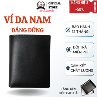 Ví Nam Da Bò Cao Cấp Nhiều Ngăn, Ví Da Nam Dáng Đứng Màu Đen, Nâu Thời Trang Nhỏ Gọn - Classic Leather