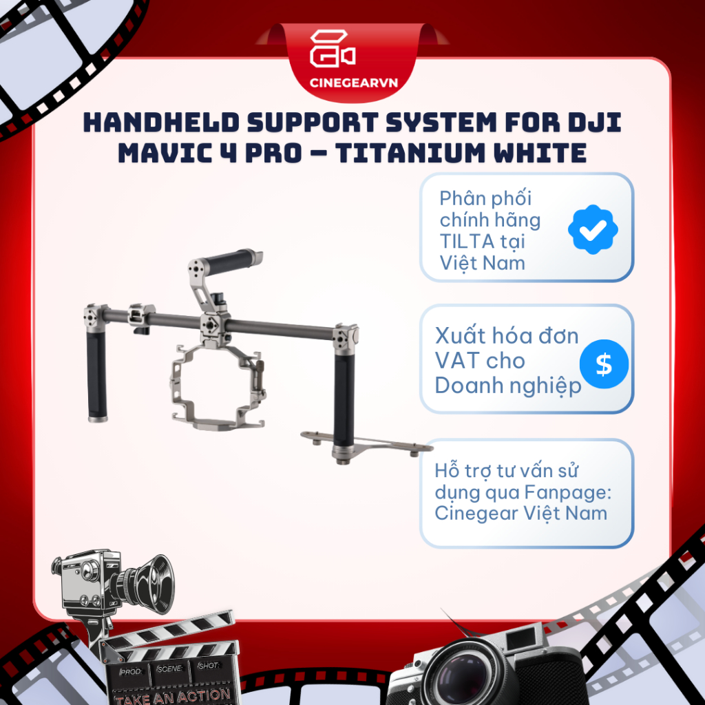 Handheld Support System for DJI Mavic 4 Pro – Titanium White - Giá đỡ cầm tay cho DJI Mavic 4 Pro