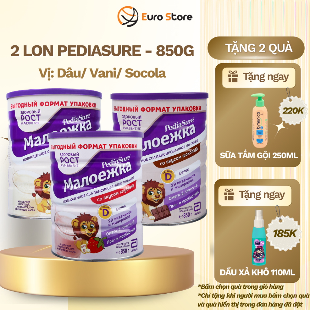 Combo 2 Lon Pediasure Nga Mamako 850g/lon