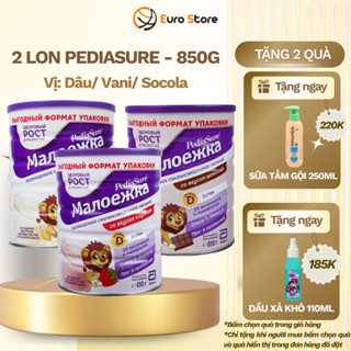  Combo 2 Lon Sữa Bột Pediasure Nga Vị Vani Dâu Socola 850g Hỗ Trợ Tăng Cân Cho Bé – Euro Strore 